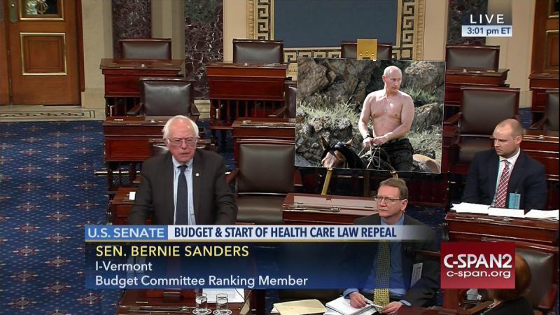 Illustration for article titled 14 Large Posters Bernie Should Have Brought to the Senate Floor Instead of That Trump Tweet